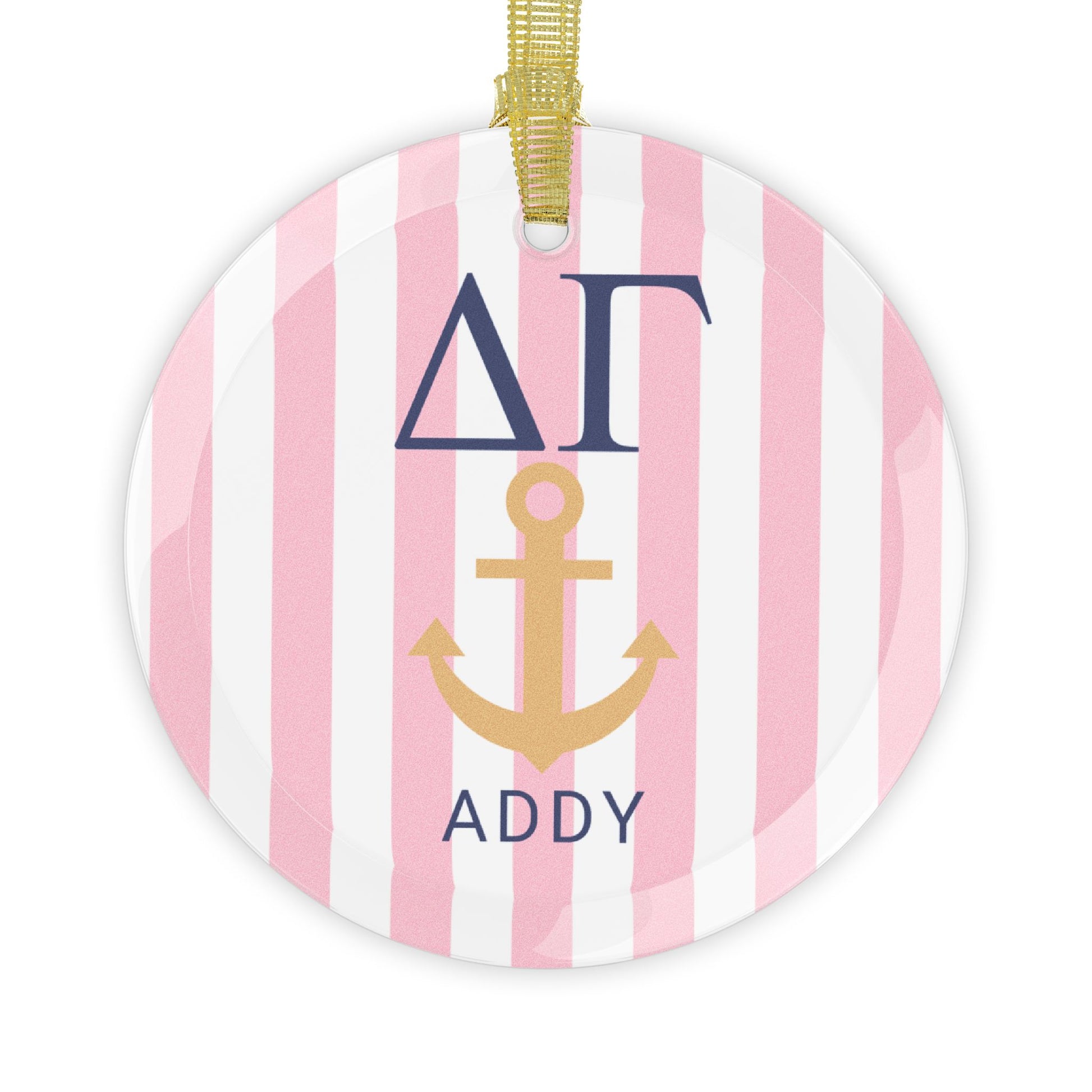 Delta Gamma Personalized Anchor Ornament - Ivy Society
