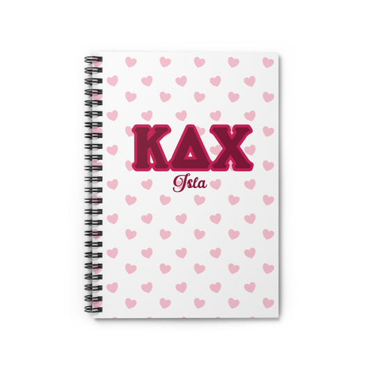 Kappa Delta Chi Personalized Heart Notebook - Ivy Society