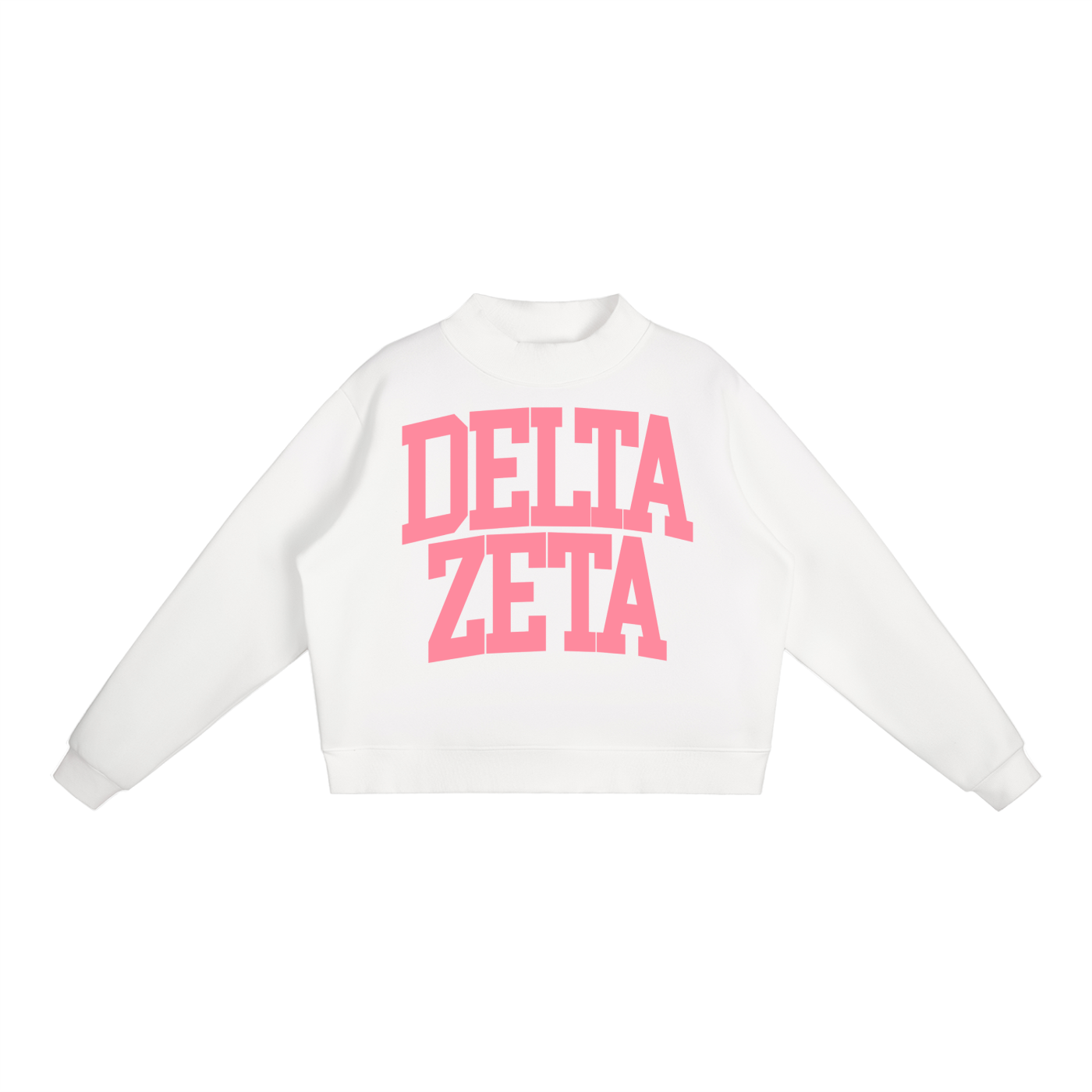Delta Zeta Big Mock Neck Sweatshirt - Ivy Society