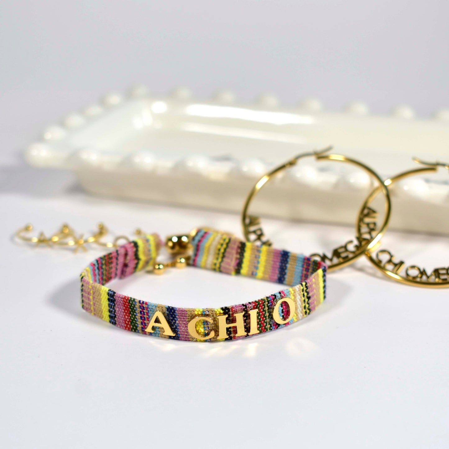 Alpha Chi Omega Woven Bracelet
