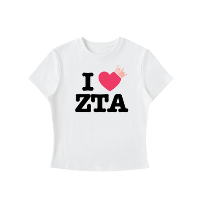 I Heart Zeta Tau Alpha Baby Tee