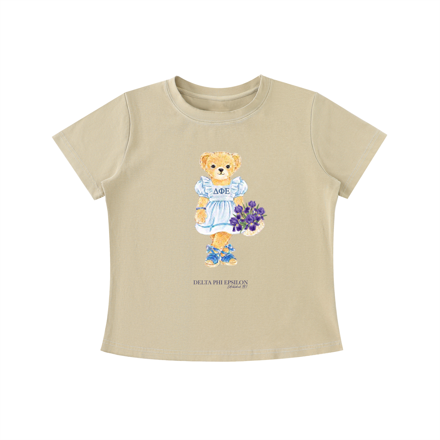 Delta Phi Epsilon Flower Bear T Shirt