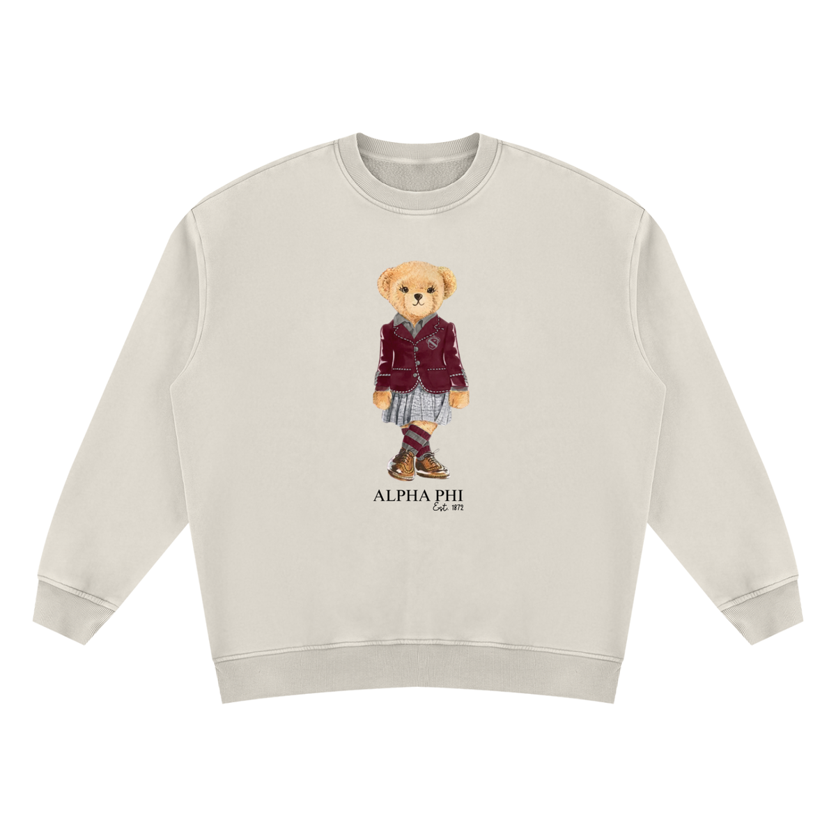 Alpha Phi Sorority Bear Vintage Wash Sweatshirt