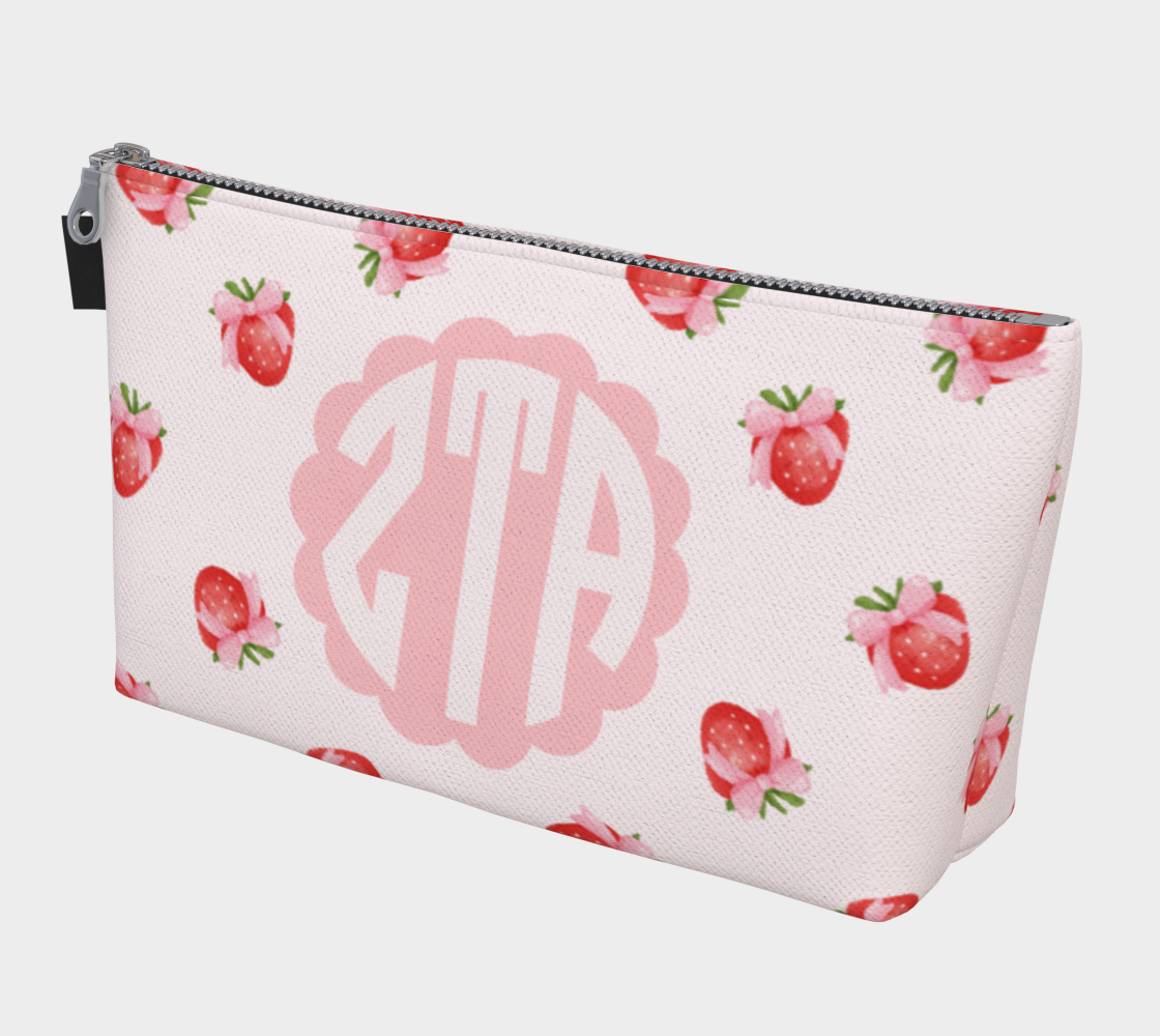 Zeta Tau Alpha Strawberry Makeup Bag