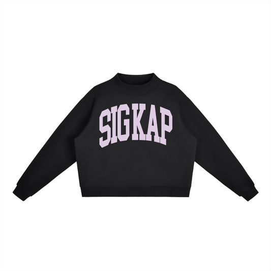 Sigma Kappa Big Mock Neck Sweatshirt - Ivy Society