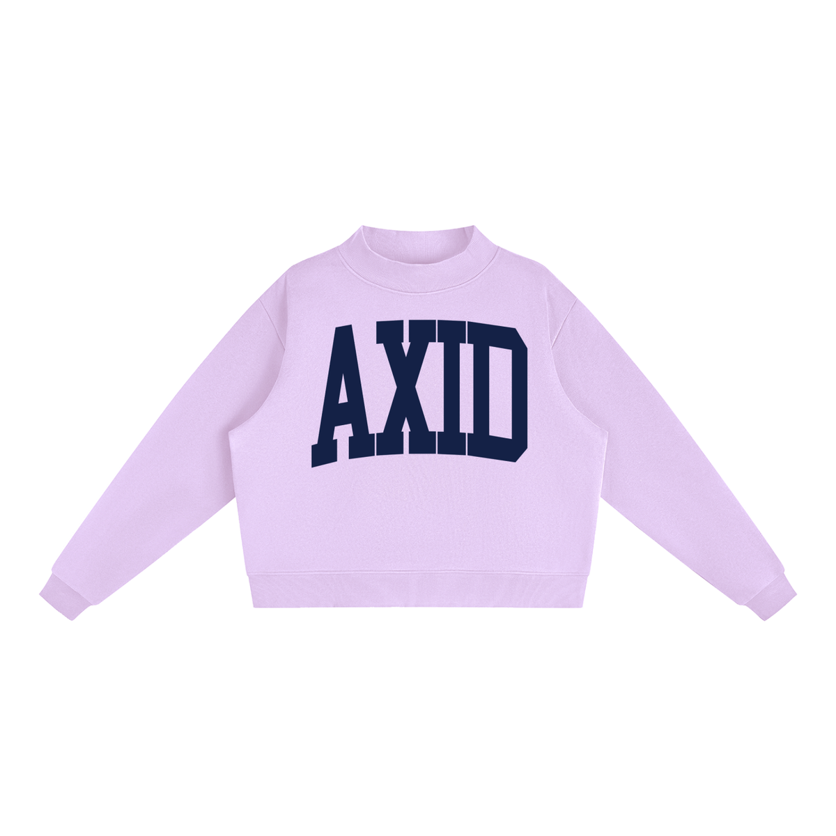Essential Fleece Mock-Neck Crew Sweatshirt