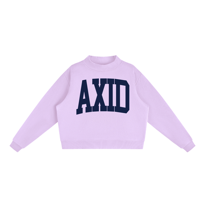 Essential Fleece Mock-Neck Crew Sweatshirt