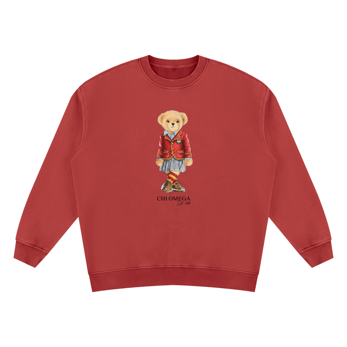 Chi Omega Sorority Bear Vintage Wash Sweatshirt