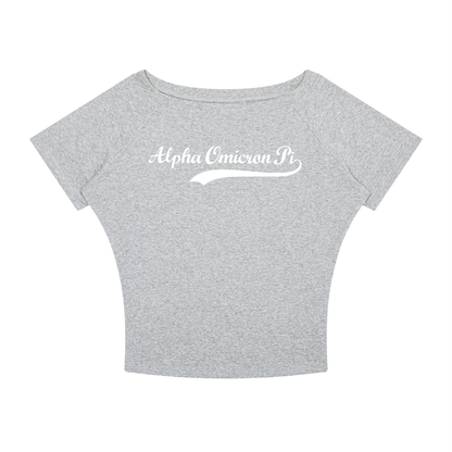 Alpha Omicron Pi Off the Shoulder Tee