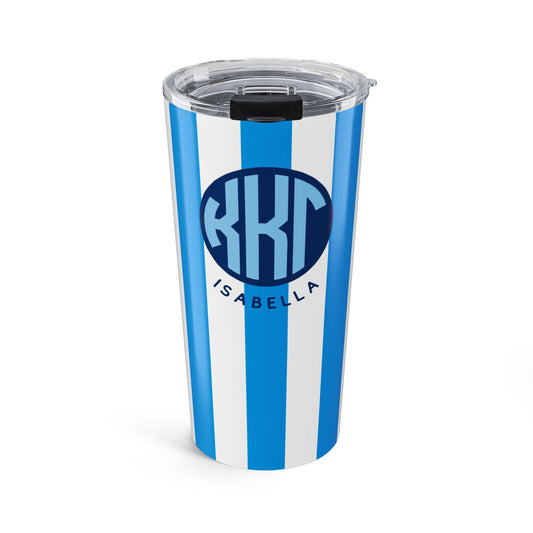 Kappa Kappa Gamma Personalized Stripe Tumbler - Ivy Society