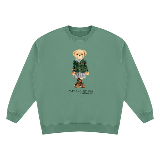 Alpha Chi Omega Sorority Bear Vintage Wash Sweatshirt