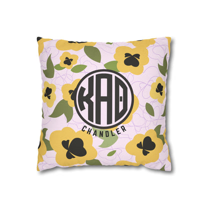 Kappa Alpha Theta Personalized Floral Throw Pillow Cover - Ivy Society