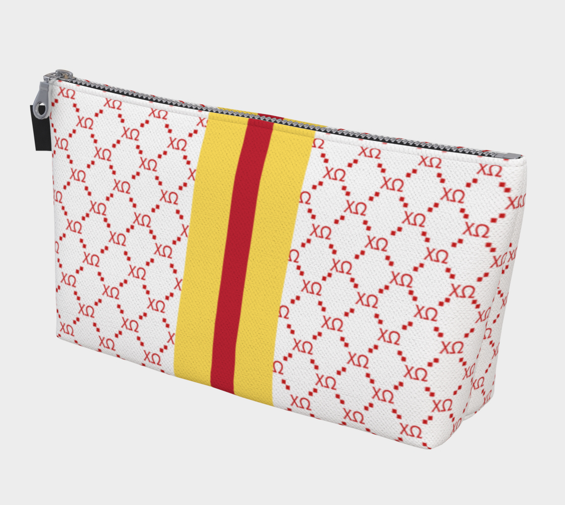 Chi Omega Print Makeup Bag