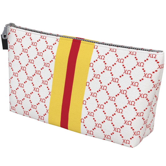 Chi Omega Print Makeup Bag