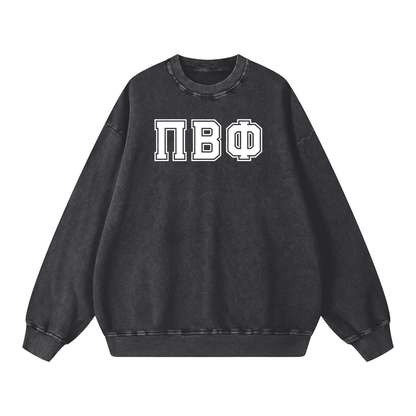 Pi Beta Phi Letters Oversized Sweatshirt - Ivy Society