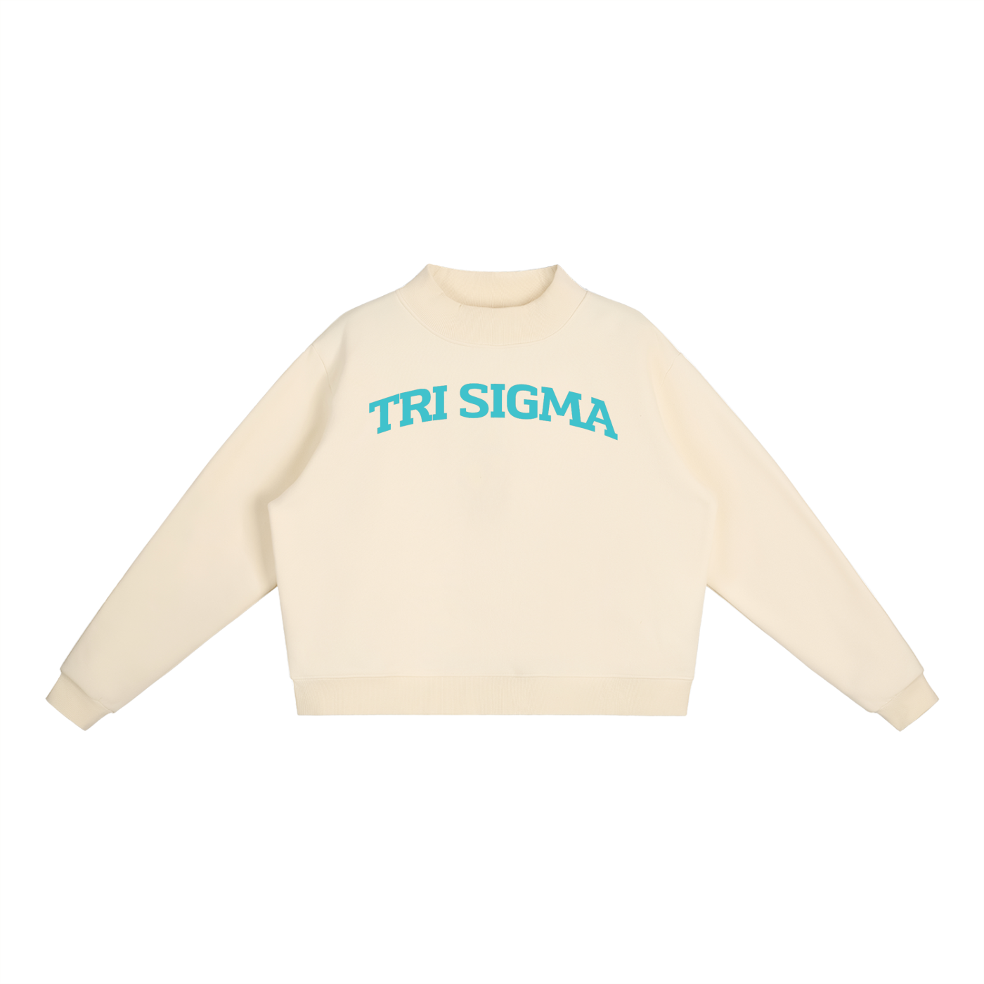 Tri Sigma Sea Blue Mock Neck Sweatshirt - Ivy Society