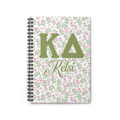 Kappa Delta Personalized Flower Notebook