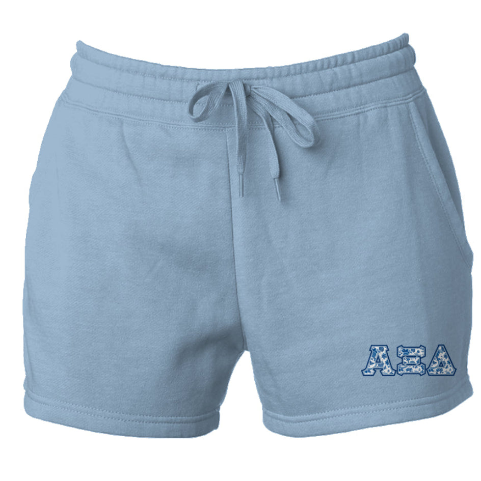 Alpha Xi Delta Blue Willow Shorts