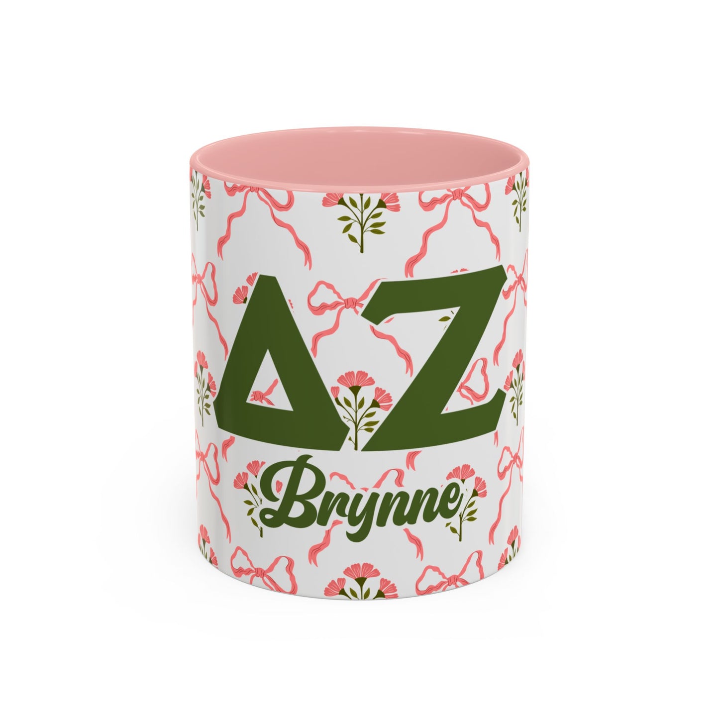 Delta Zeta Personalized Flower Mug