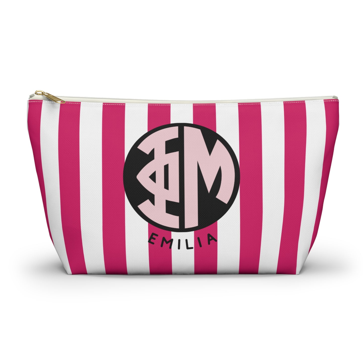 Phi Mu Personalized Stripe Makeup Bag - Ivy Society