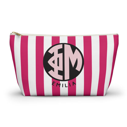 Phi Mu Personalized Stripe Makeup Bag - Ivy Society