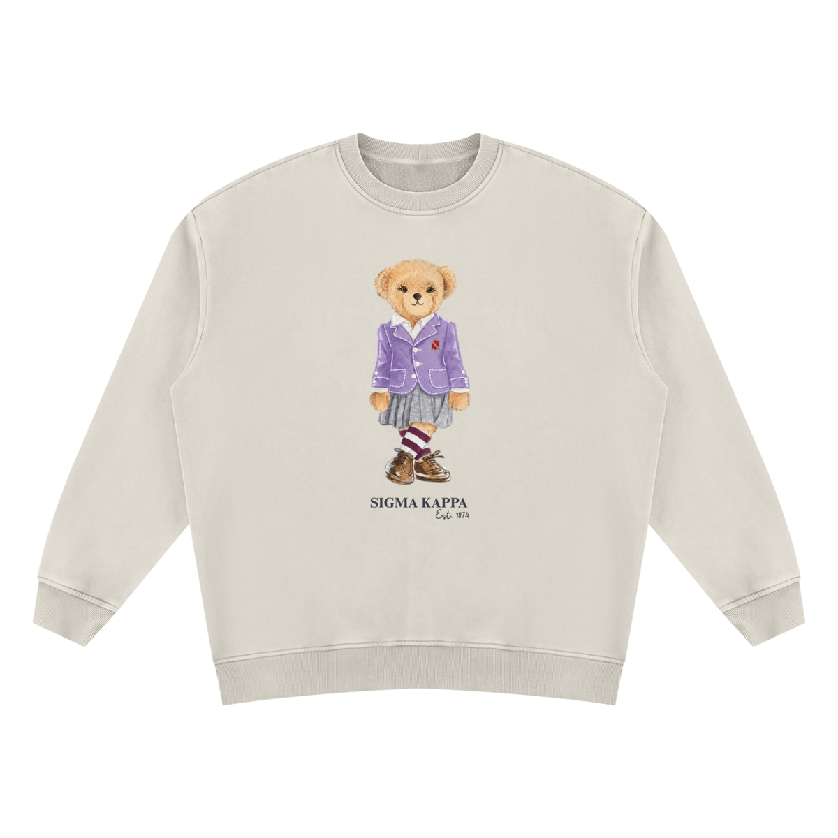 Sigma Kappa Sorority Bear Vintage Wash Sweatshirt