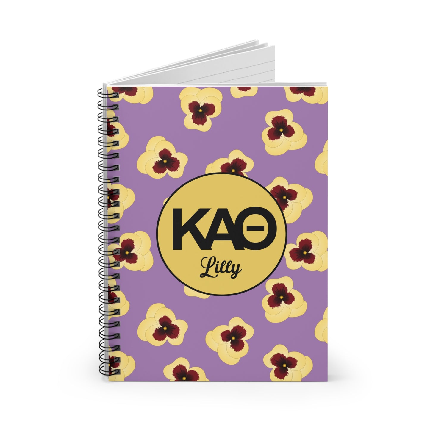 Kappa Alpha Theta Personalized Pansy Notebook - Ivy Society