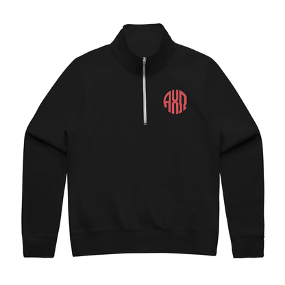 Alpha Chi Omega Embroidered Monogram Half Zip Sweatshirt