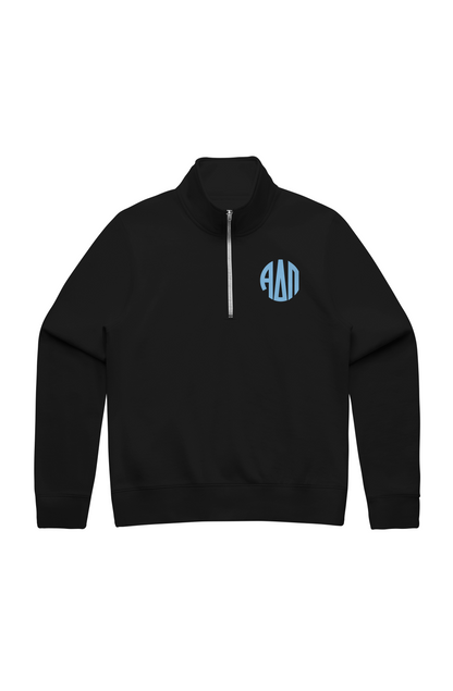Alpha Delta Pi Embroidered Monogram Half Zip Crew