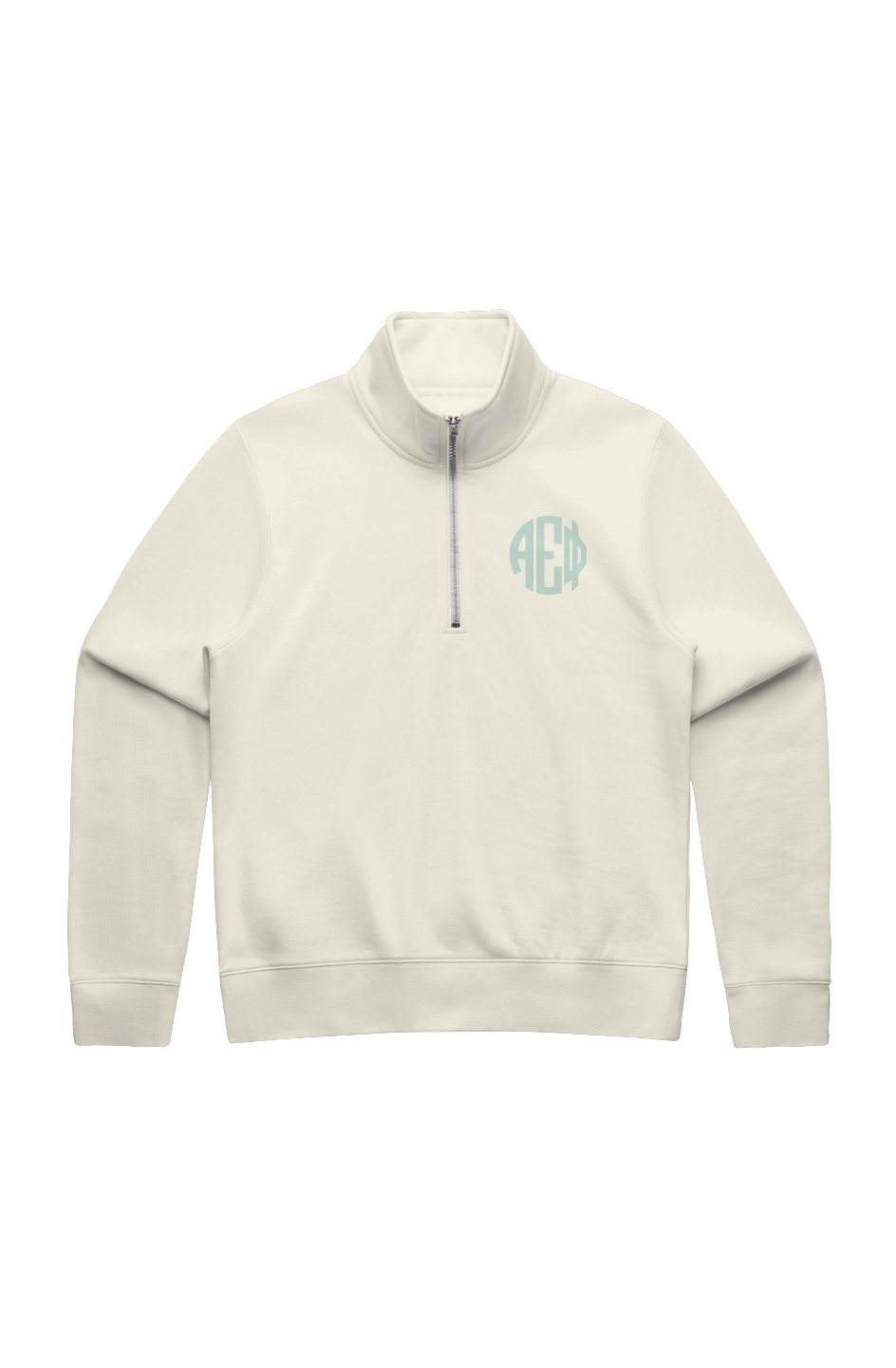 Alpha Epsilon Phi Embroidered Monogram Half Zip Crew