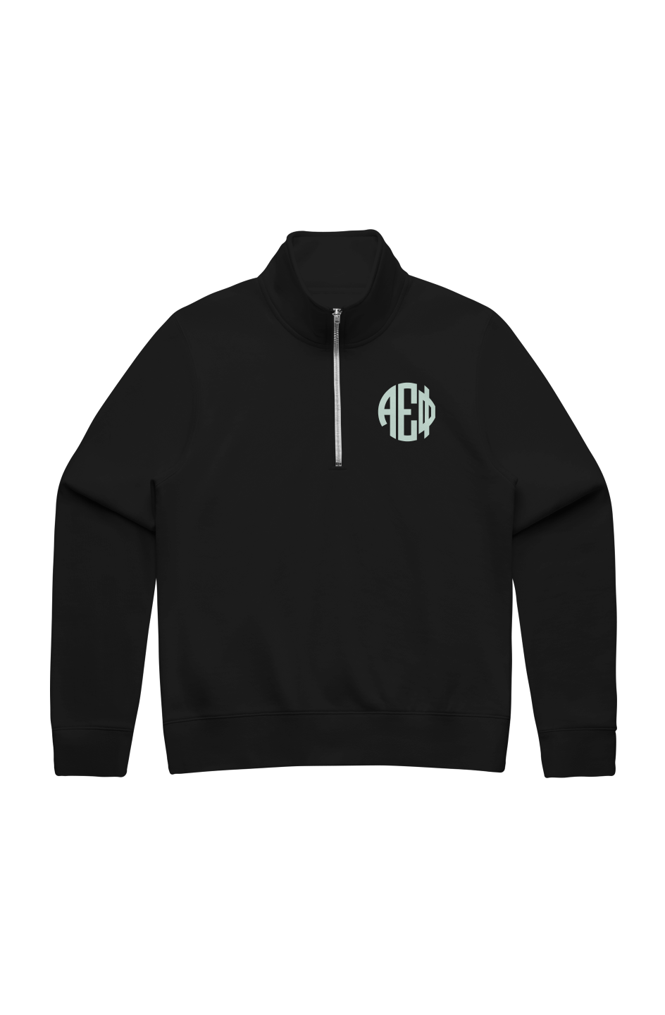 Alpha Epsilon Phi Embroidered Monogram Half Zip Crew