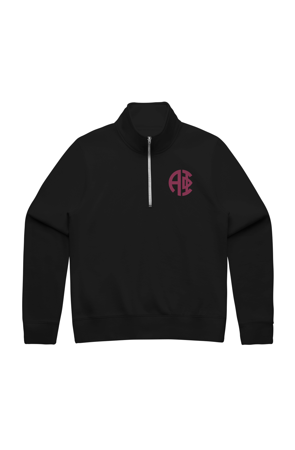 Alpha Phi Embroidered Monogram Half Zip Crew