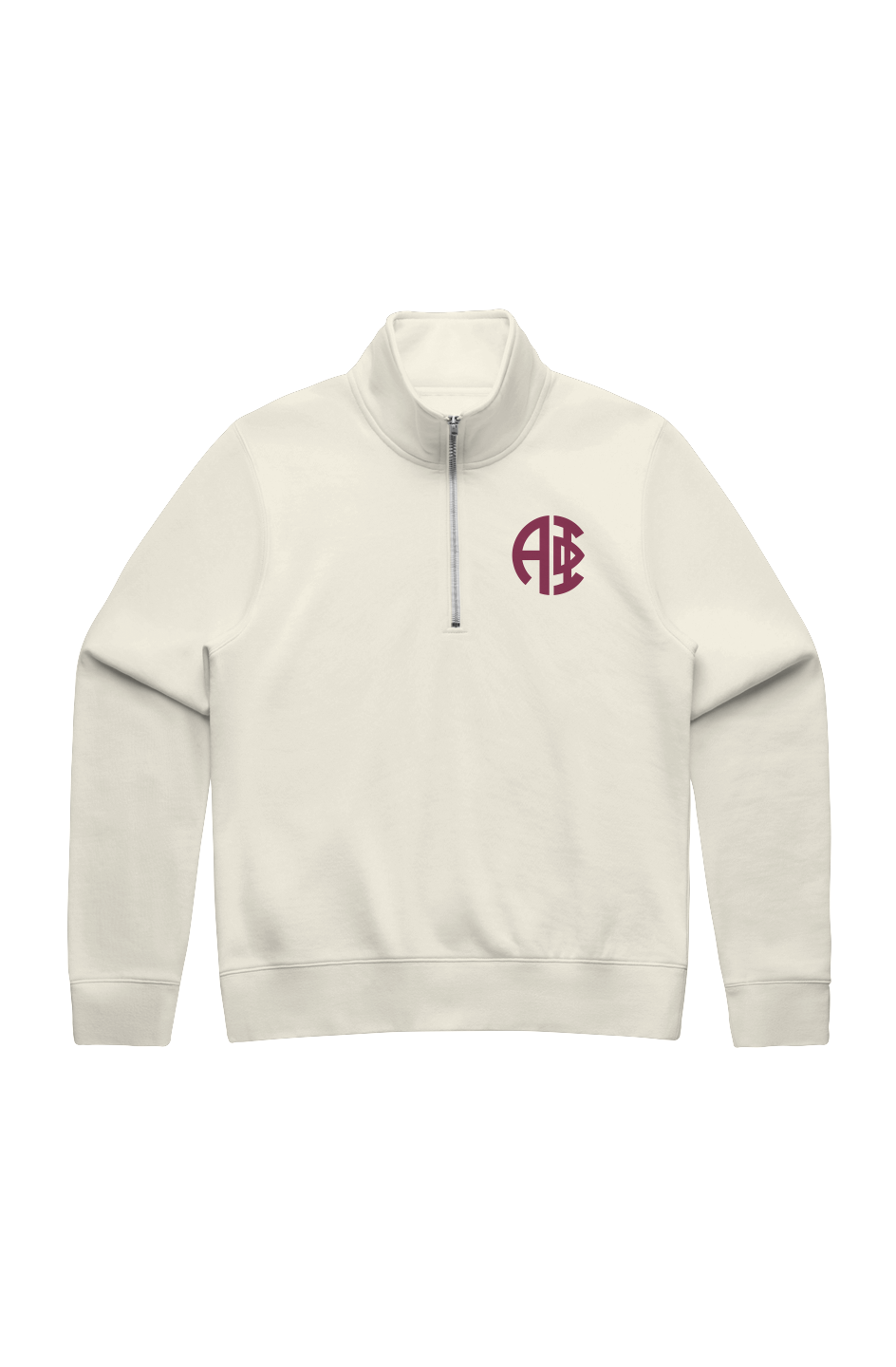 Alpha Phi Embroidered Monogram Half Zip Crew