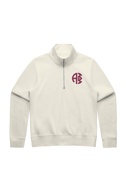 Alpha Phi Embroidered Monogram Half Zip Crew