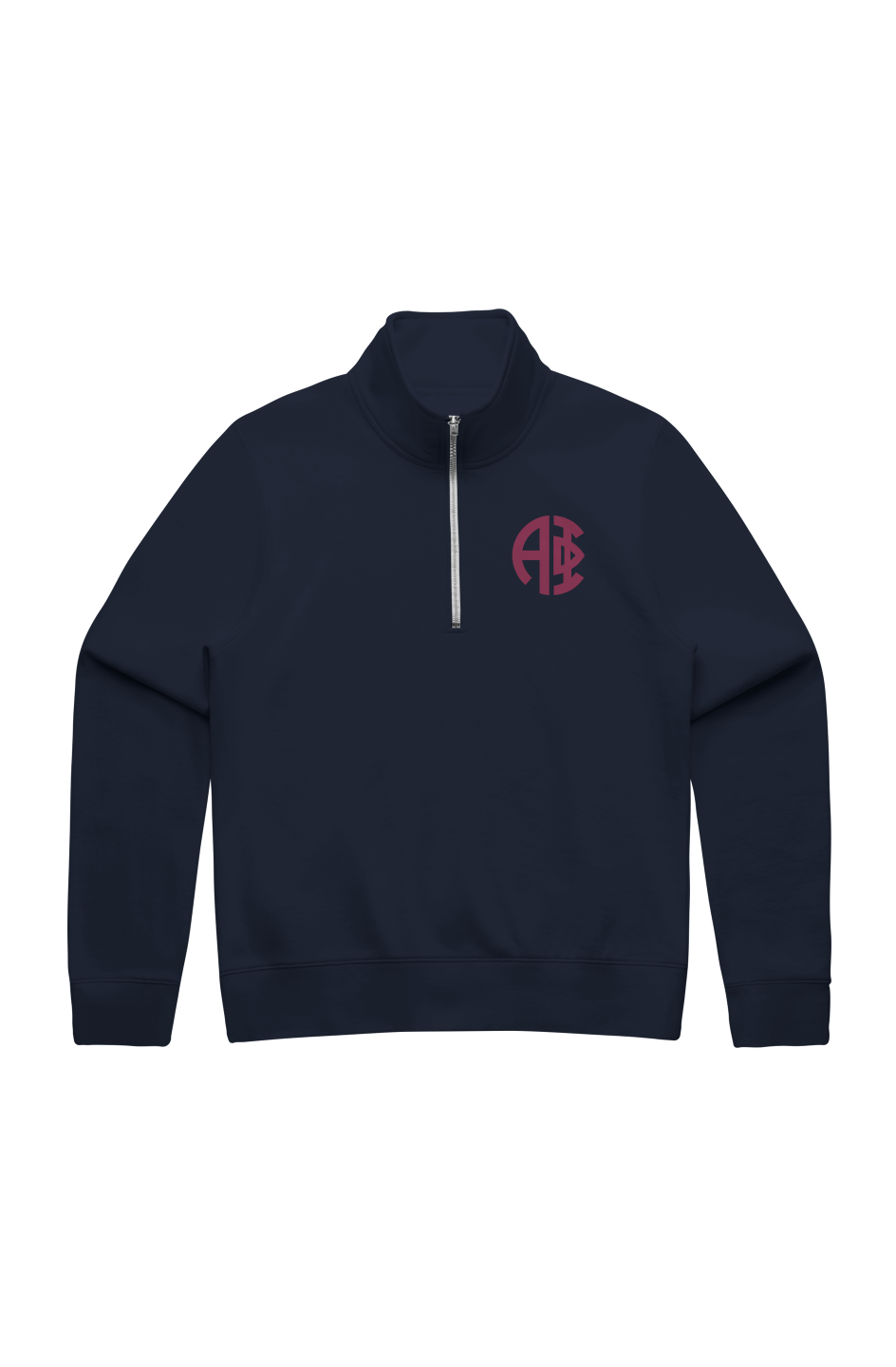 Alpha Phi Embroidered Monogram Half Zip Crew