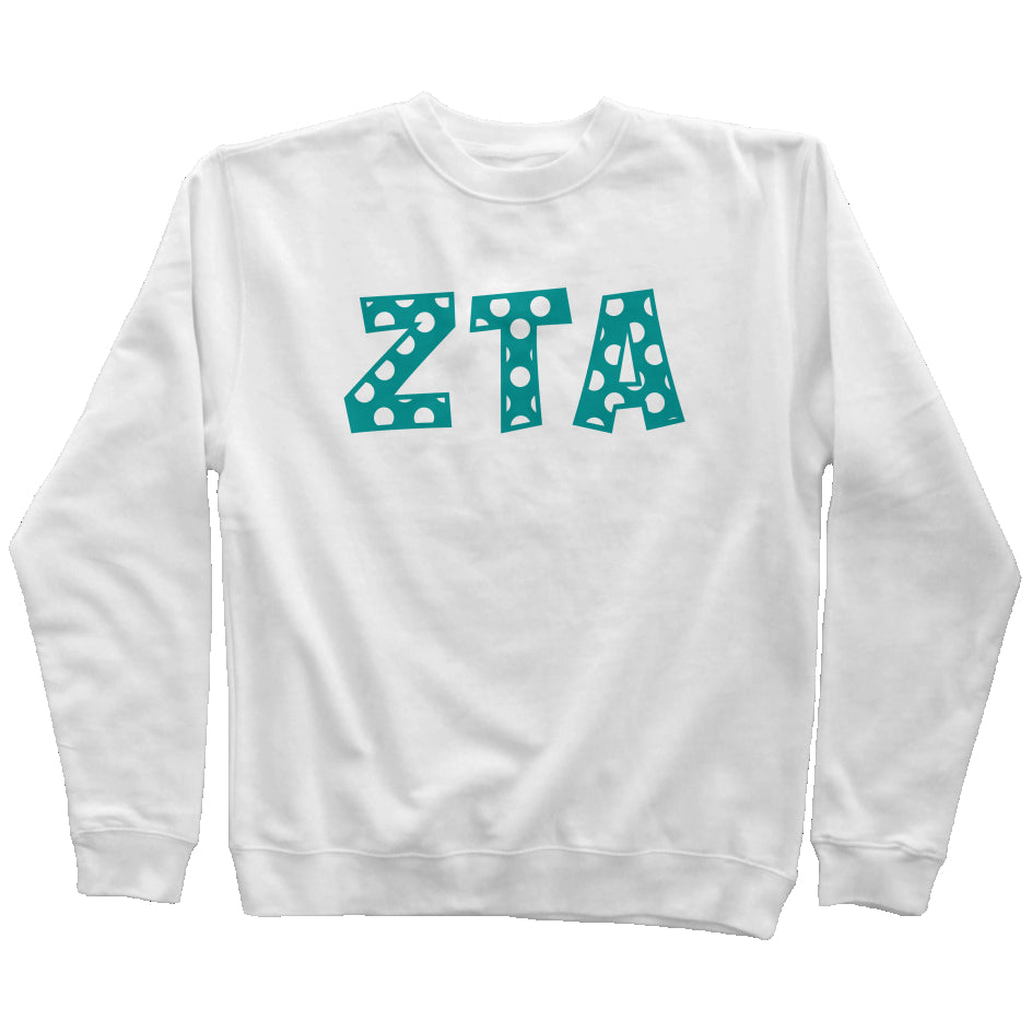 Zeta Tau Alpha Polka Dot Sweatshirt