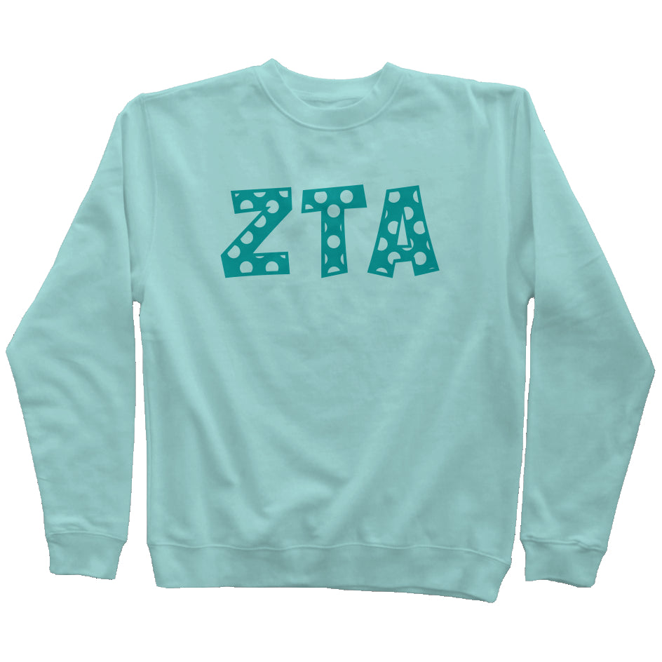 Zeta Tau Alpha Polka Dot Sweatshirt