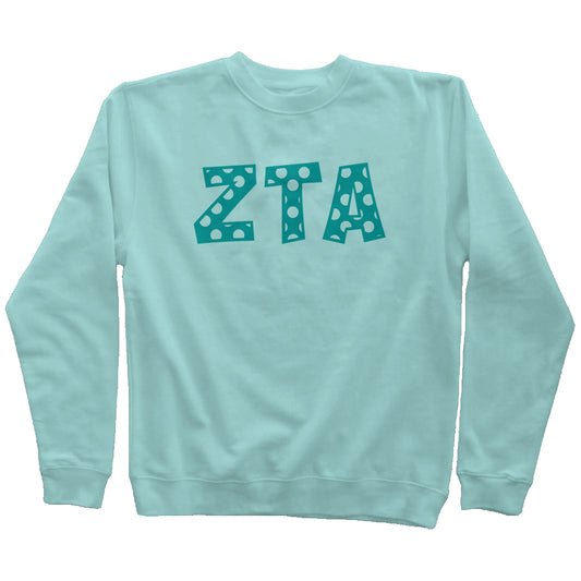 Zeta Tau Alpha Polka Dot Sweatshirt