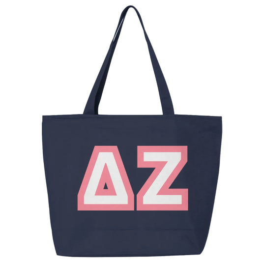 Delta Zeta Zippered Tote Bag
