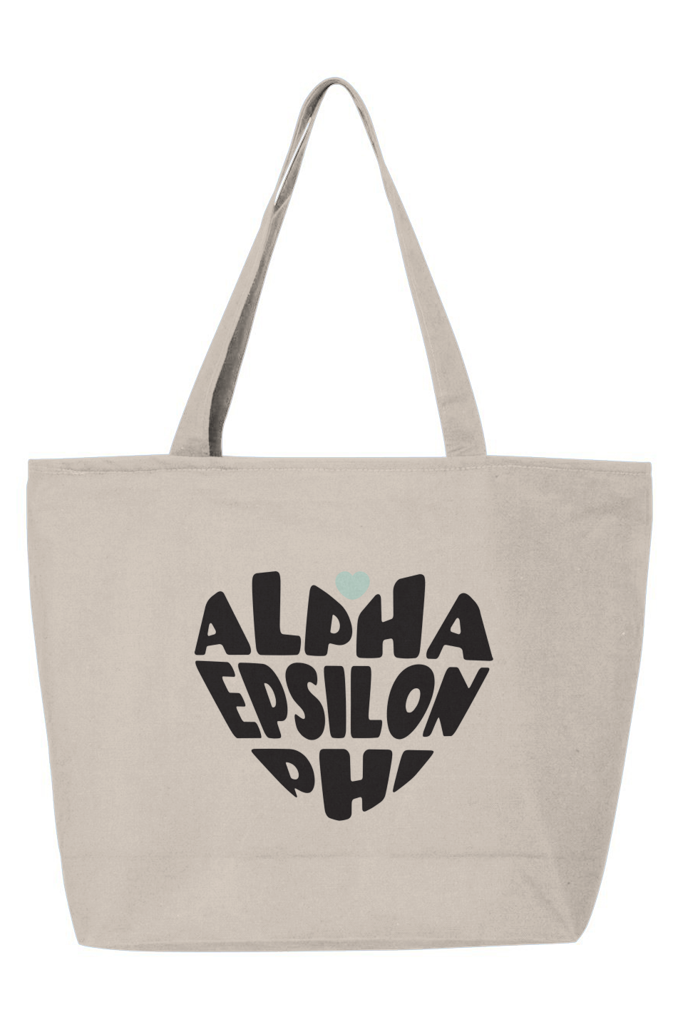 Alpha Epsilon Phi Heart Zippered Tote Bag