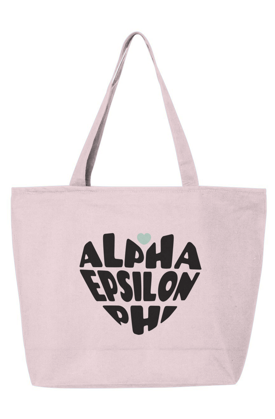 Alpha Epsilon Phi Heart Zippered Tote Bag