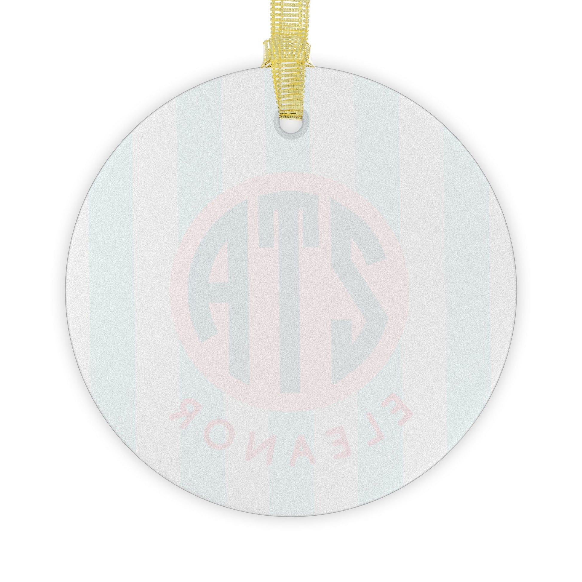 Zeta Tau Alpha Personalized Stripe Glass Ornament - Ivy Society
