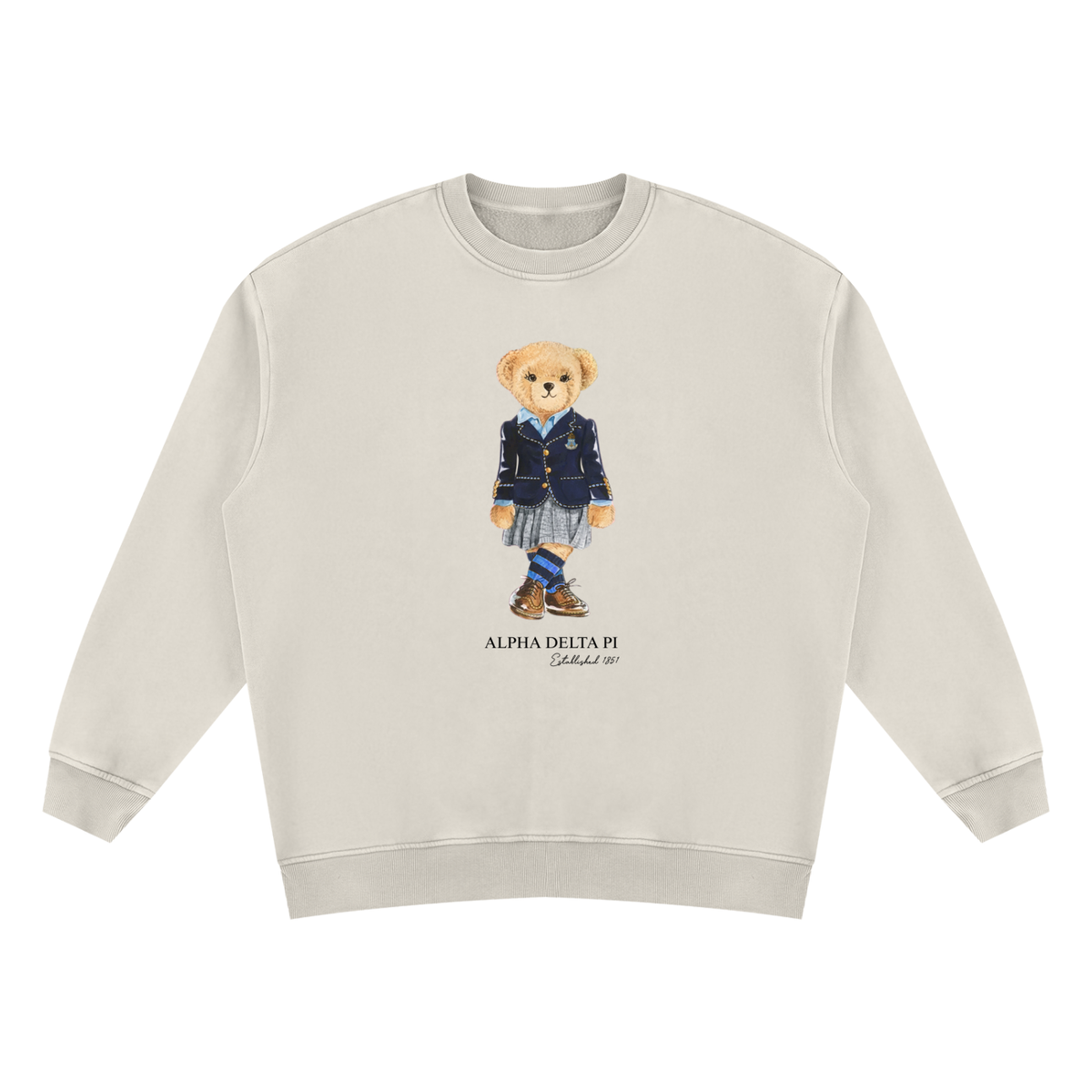 Alpha Delta Pi Sorority Bear Vintage Wash Sweatshirt