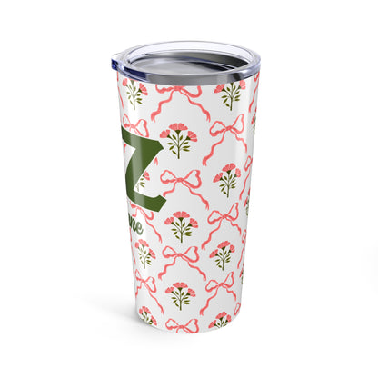Delta Zeta Personalized Flower Tumbler