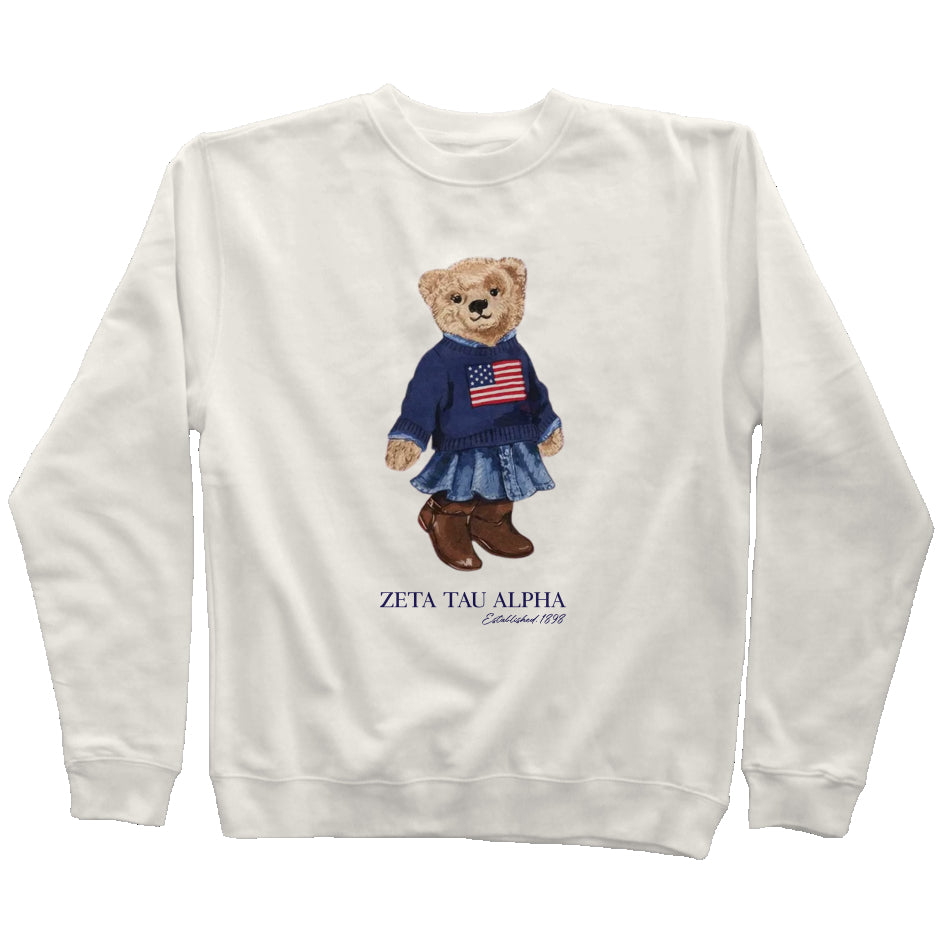 Zeta Tau Alpha USA Bear Sweatshirt