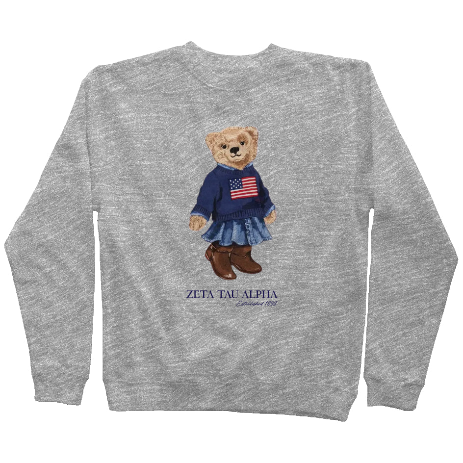 Zeta Tau Alpha USA Bear Sweatshirt