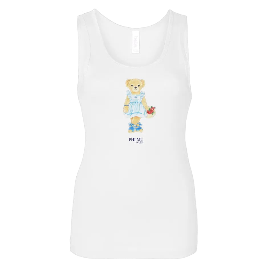 Phi Mu Bear Tank Top