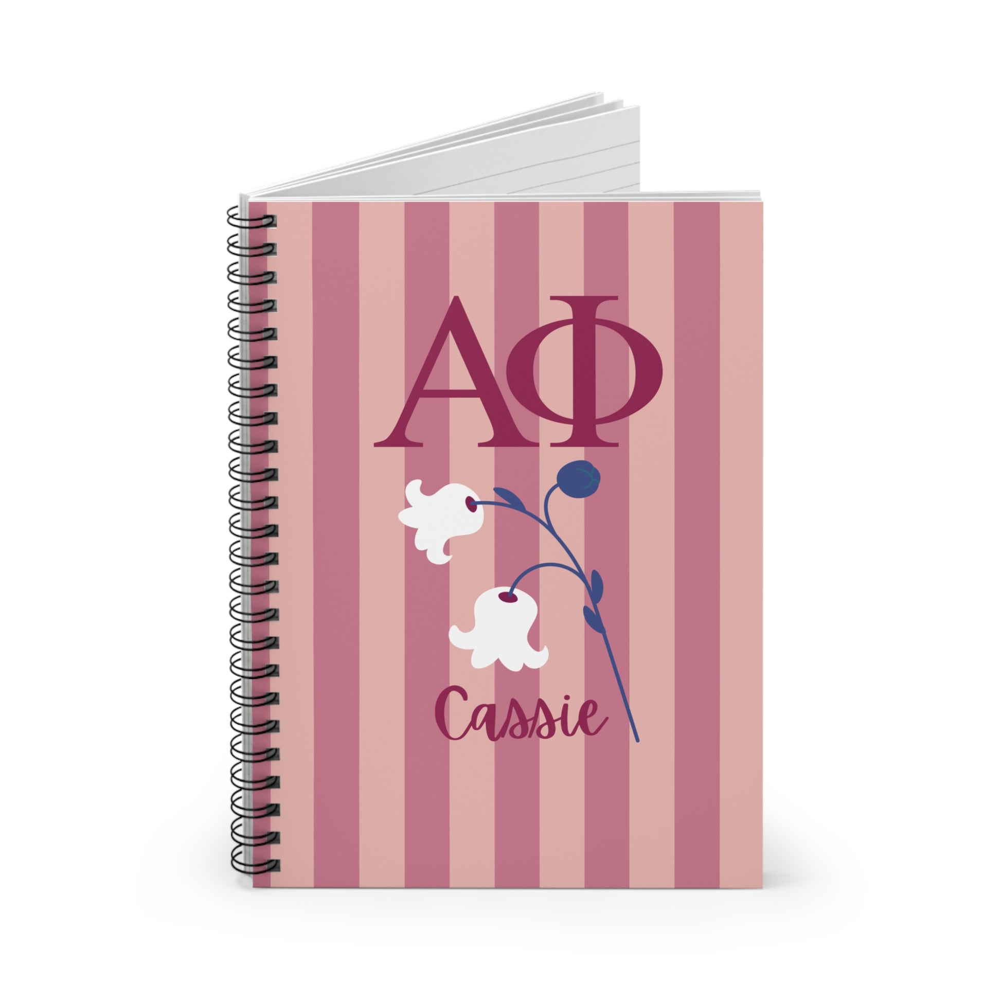 Alpha Phi Personalized Lily Notebook - Ivy Society