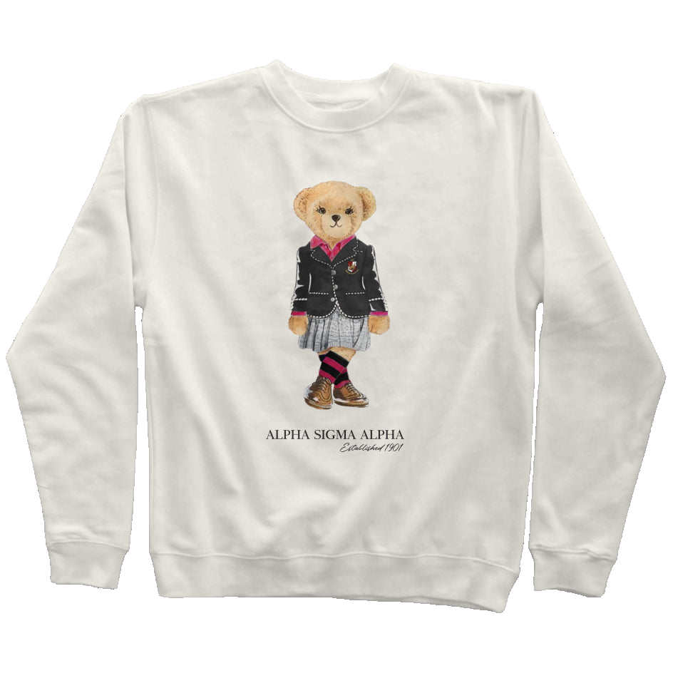 Alpha Sigma Alpha Sorority Bear Sweatshirt