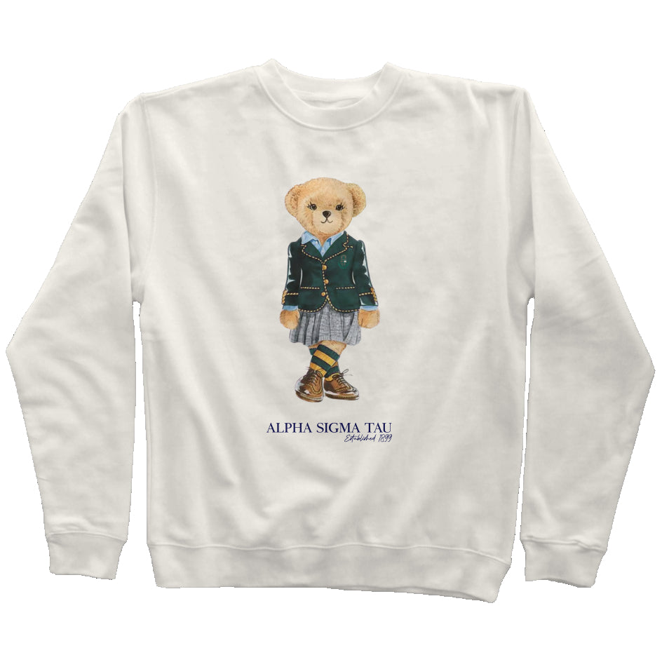 Alpha Sigma Tau Sorority Bear Sweatshirt